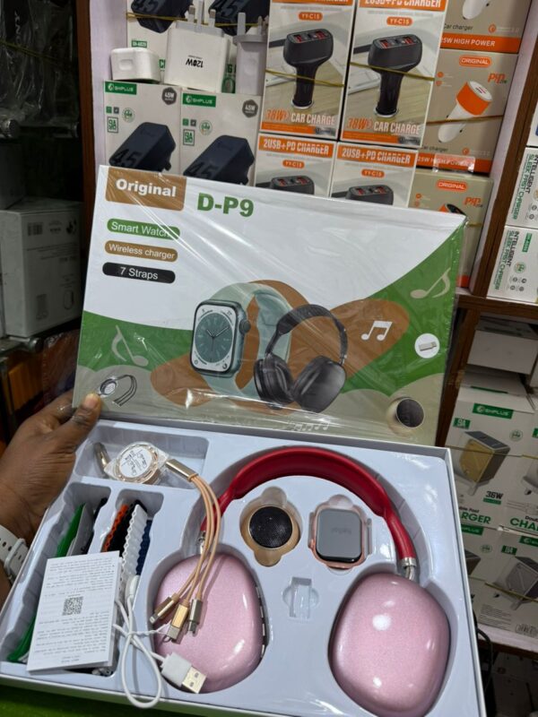 Share this product    Latest D-P9 PLUS Watch + WIRELESS EARPHONE + SPEAKER