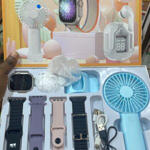 D96 Plus Smartwatch With Hand Fan and Airdrop Set